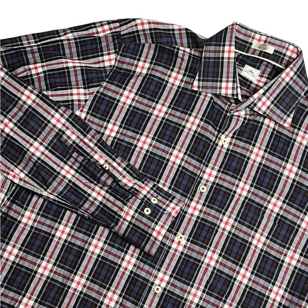 Peter Millar Cotton‎ Long Sleeve plaid button down Shirt Mens Size Large